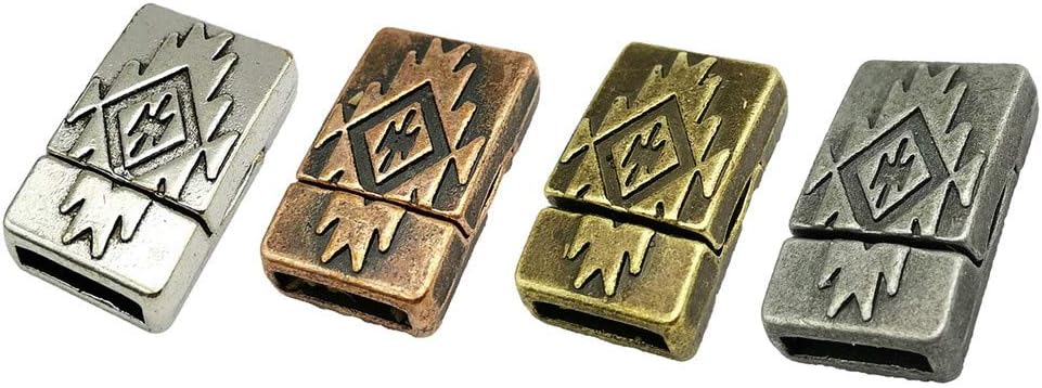 12 Pieces Mixed Magnetic Clasps and Closure for Bracelet Making 10x2mm Inner Hole 10mm Flat