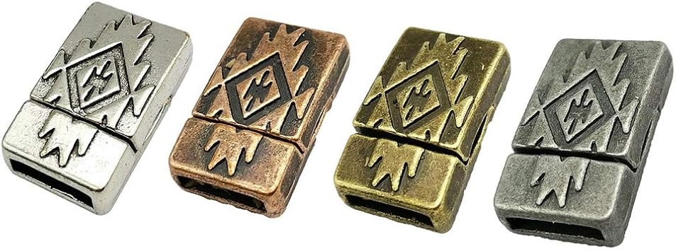 12 Pieces Mixed Magnetic Clasps and Closure for Bracelet Making 10x2mm Inner Hole 10mm Flat