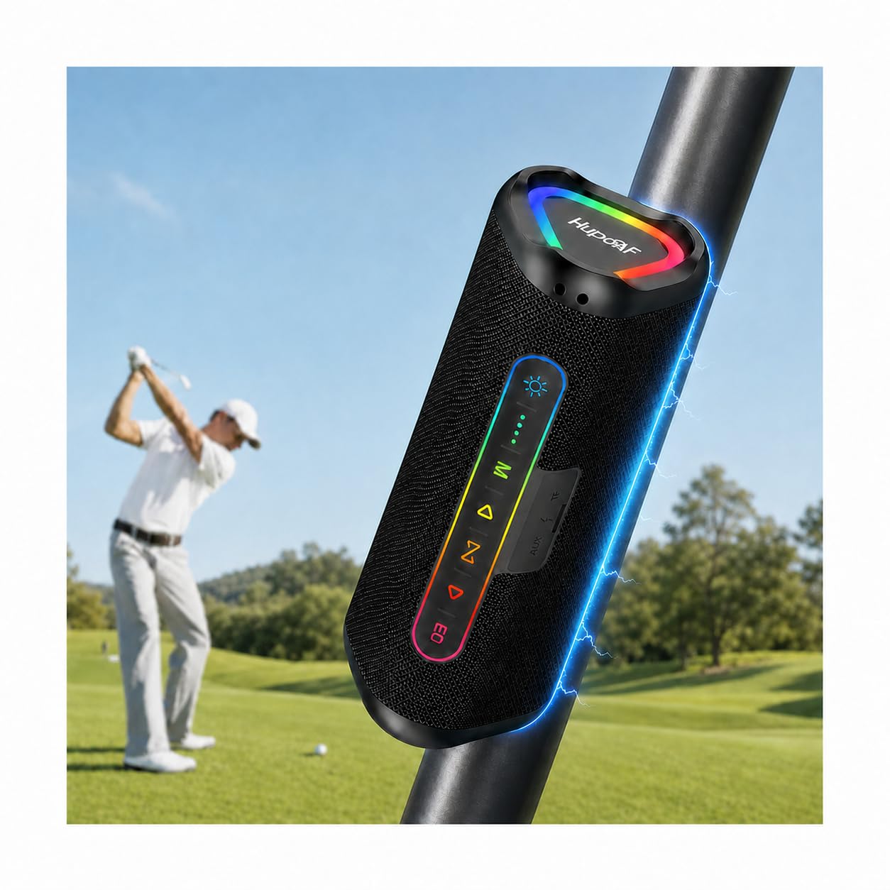 Hupoaf Magnetic Bluetooth Speaker for Golf Cart, Portable Speakers Outdoor