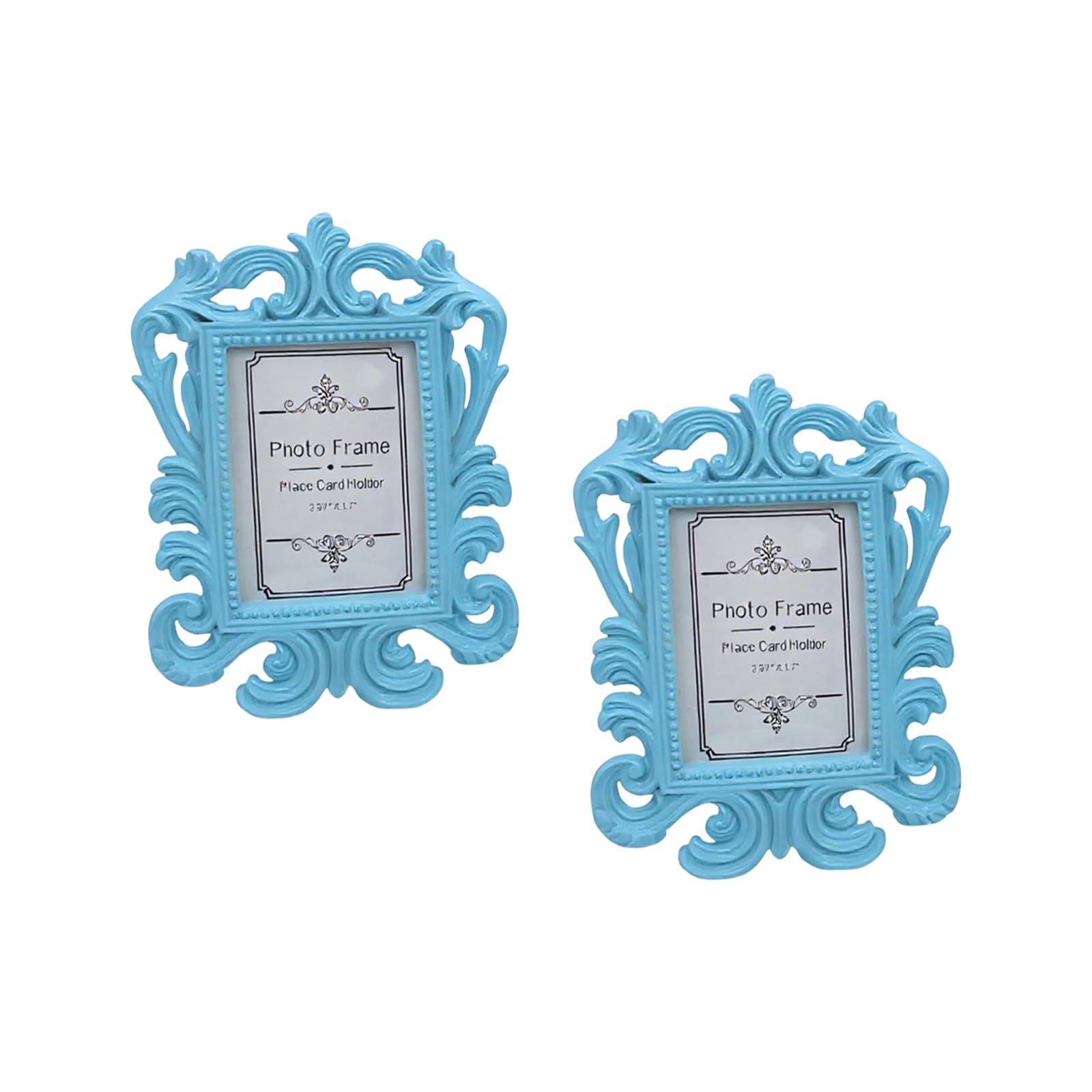 Tsophreniq 2Pcs Antique European Resin Small Picture Frame Decorative Ornate Photo Frame for Wedding Anniversary Tabletop Display Tabletop Photo