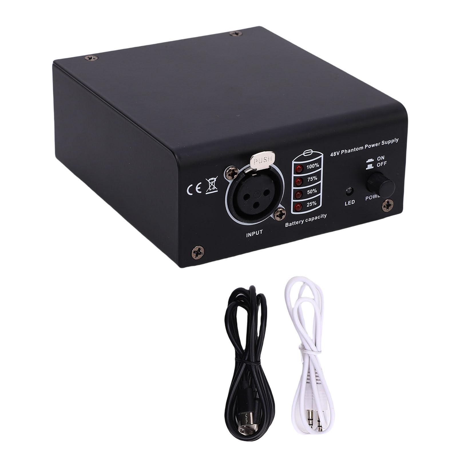 Alimentation Fantôme 48V avec Entrée Sortie XLR pour Micro à