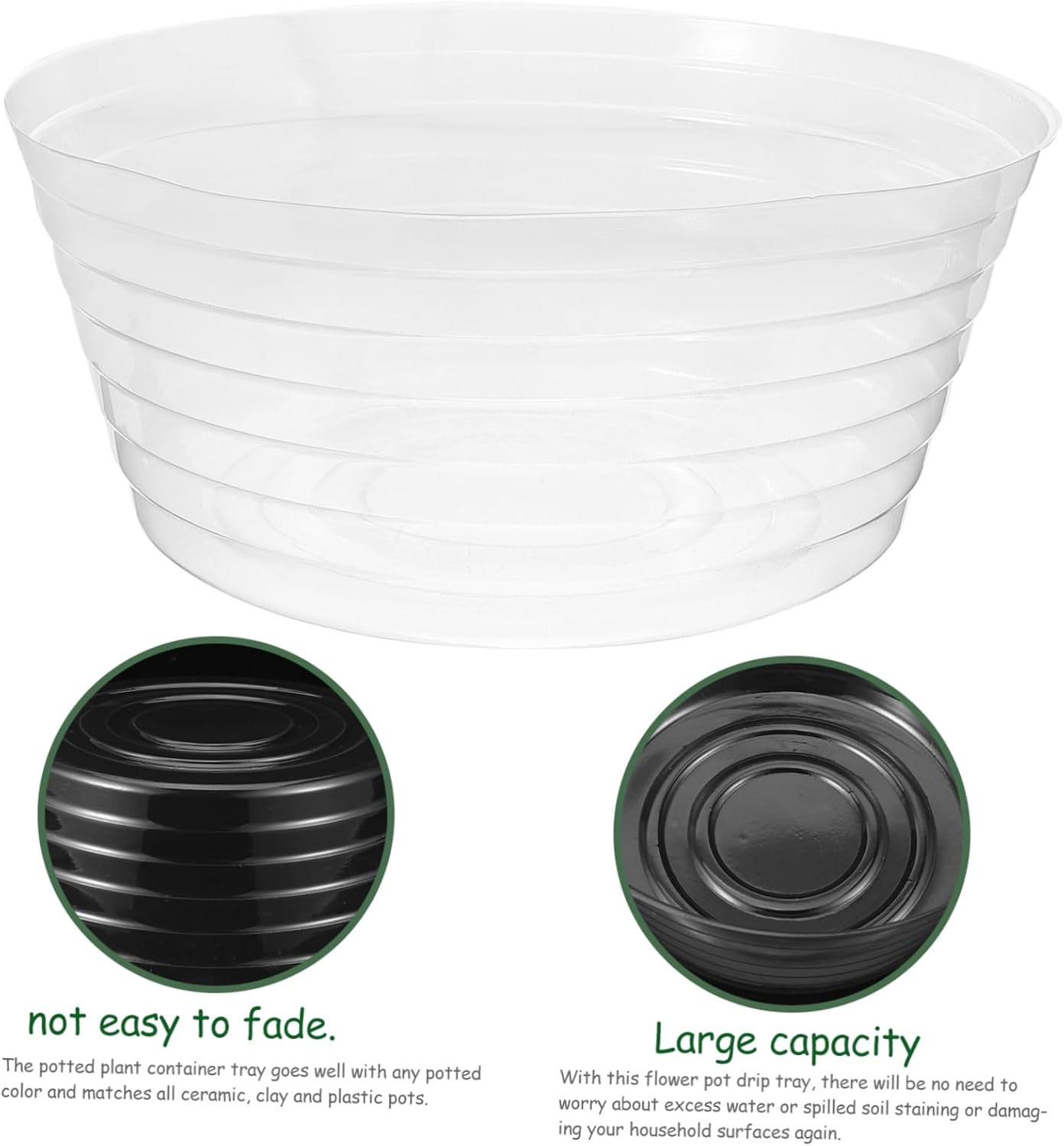 30pcs Flowerpot Liners Gardening Pot Saucers for Indoor and Outdoor Use for Planter Types Diameter High Hardness