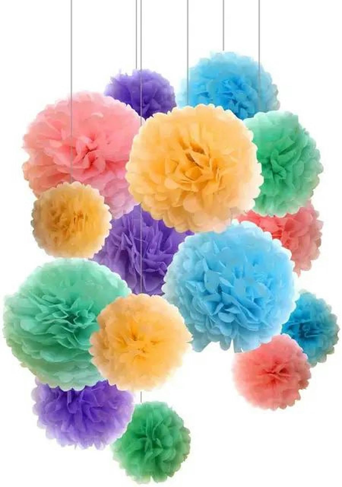 Affrolling Waben-Kugeln – 12 Stück, 20,3 Cm, In Pastellfarben, Für Partydeko & Raumdekoration
