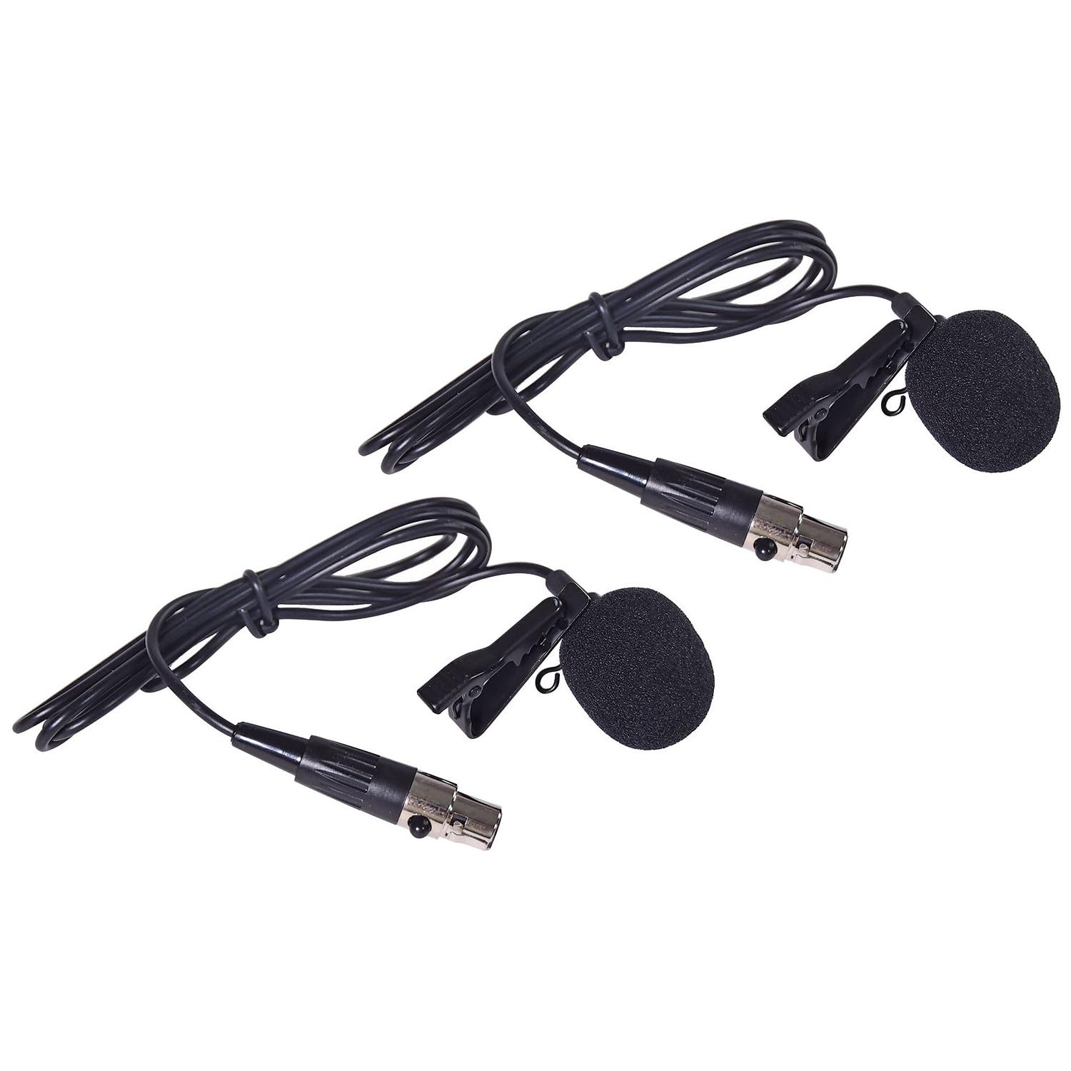 Chord XU-2BP - Sistema microfonico senza fili, doppio ricevitore UHF con 2 Bodypack, microfoni lavalier e auricolari, ideale per presentatori e istruttori di fitness