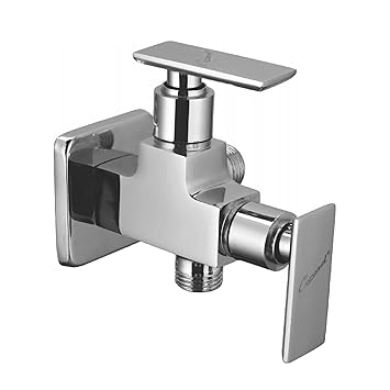 Coronet Sonet Angel Valve Two Way With CP Flange: High-Performance Plumbing Fixture for Bathroom (Water-Saving) Modern Bathrooms Bathroom Fixtures Efficient Water Flow