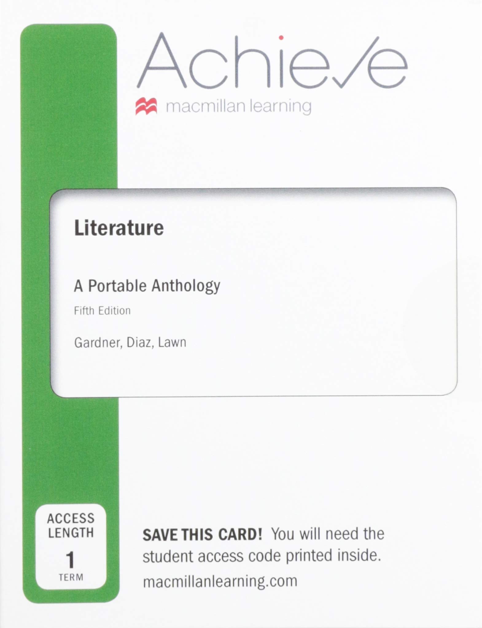 Achieve with Literature A Portable Anthology (SixMonths