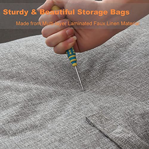 75L Clothes Storage Bag, 4PCS Duvet Storage Bags King Size, Storage Bags for Comforters Clothes, Quilt, Blankets, Bedding - Image 4