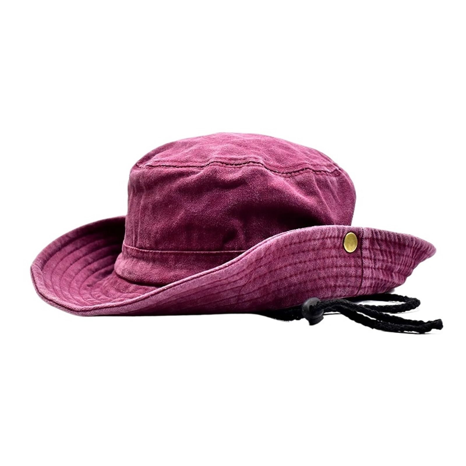 Cappello da Pescatore Cappelli a secchiello Vintag in tinta unita lavato
