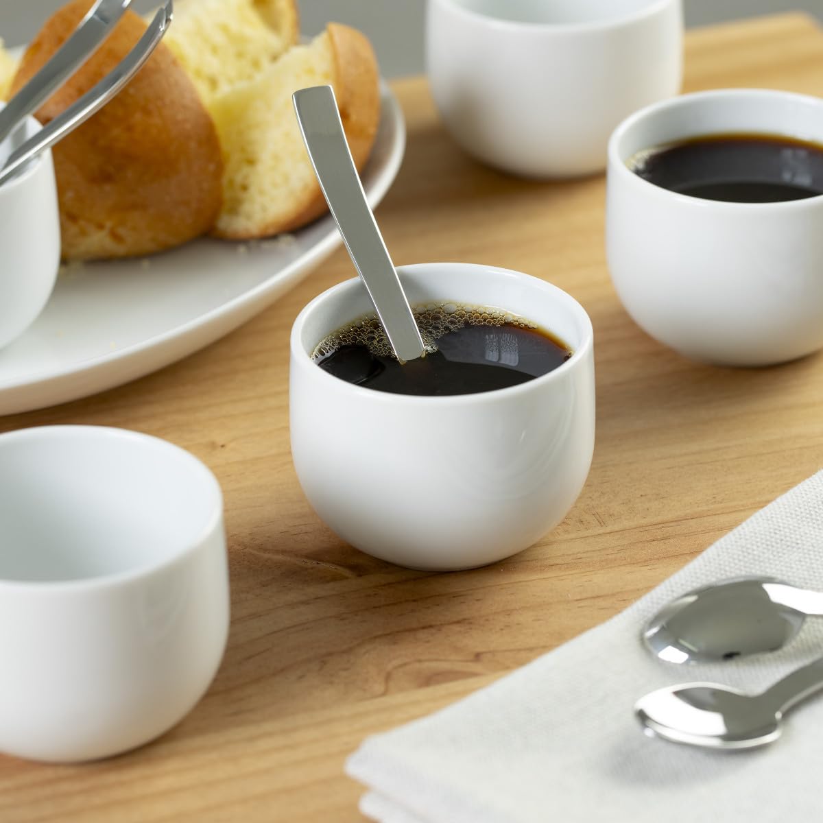 MEDARD DE NOBLAT - Tasses expresso - D6 cm et 9 cl - Côme - Porcelaine - Lot de 6 - Blanc