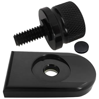 Seat Bolt Tab Screw Mount Knob Cover for Harley Davidson Touring, Road King,Street Glide,Road Glide,Electra Glide,Ultra Limited,Ultra Limited,CVO 1996-later with 1/4"-20 Thread Black by YTXXDEUS
