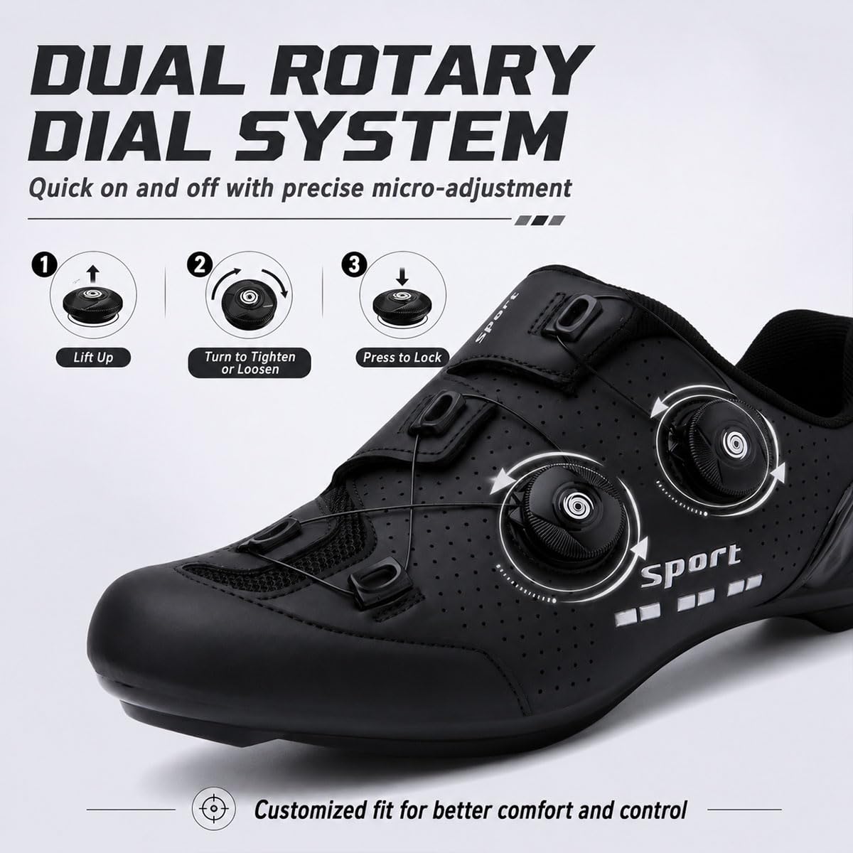 Scarpe MTB Uomo & Donna con Tacchetti - Taglie 36-47 EU