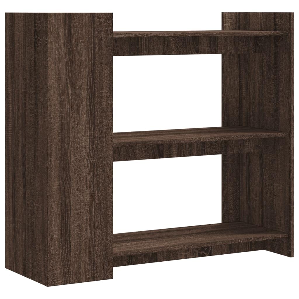 Mesa consola marrón efecto roble 100 x 35 x 90 cm mesa auxiliar clásica de madera estrecha con estantes para salón, pasillo y entrada