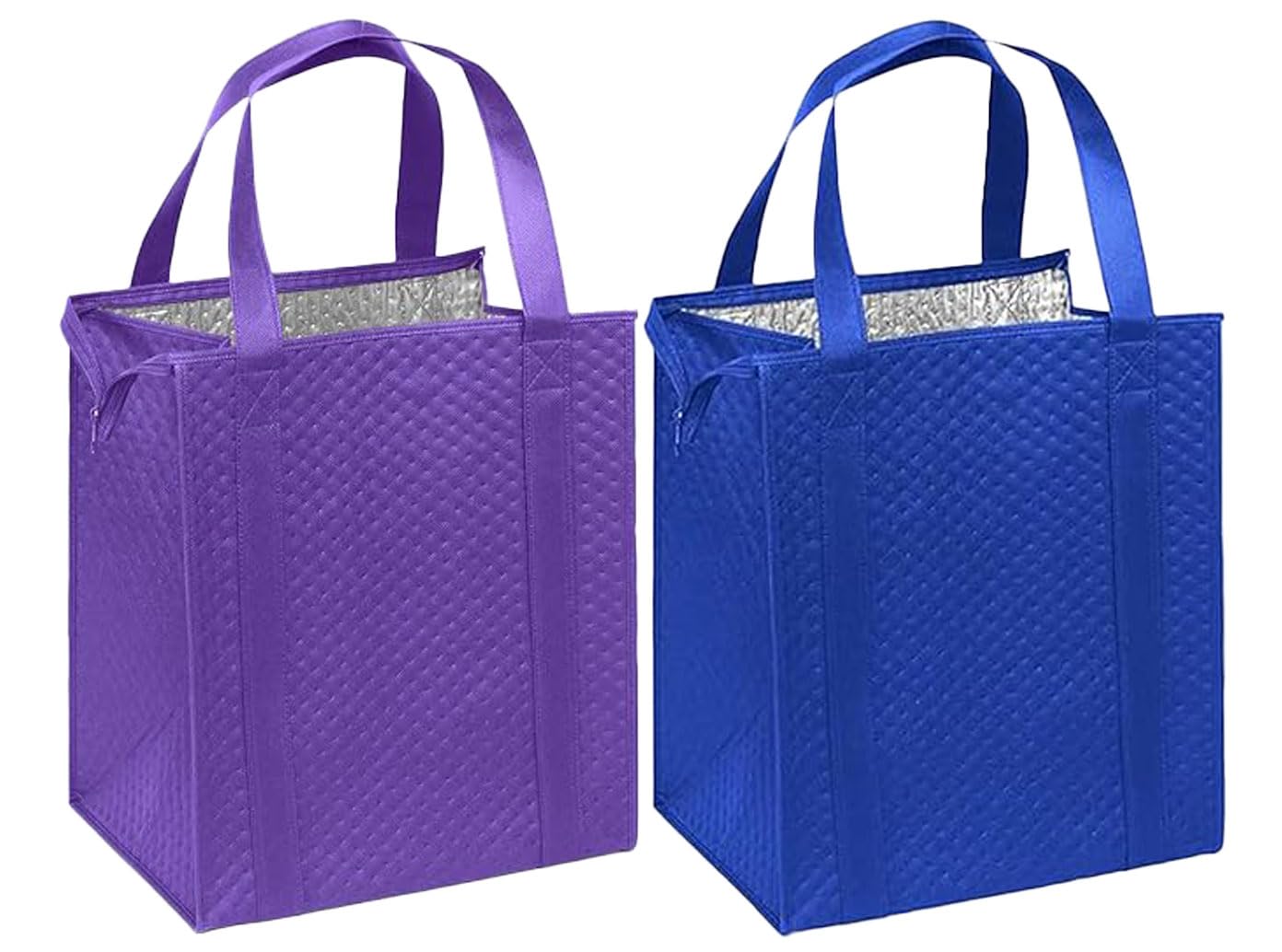 Mediz Hannah Direct Large Capacity Heavy Duty Insulated Smart Shopping Bag - Strong Reusable Grocery Tote 2 Pack