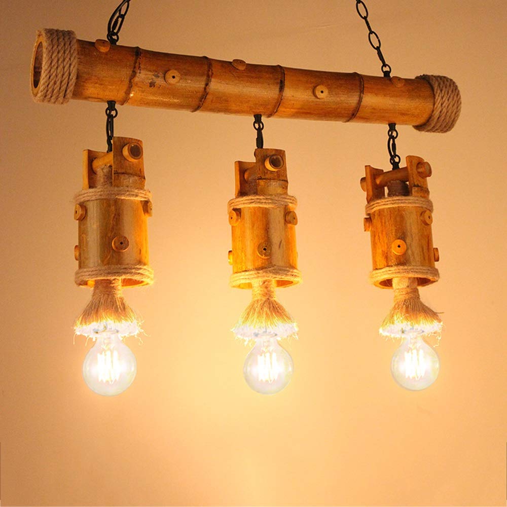 Lustre en corde de chanvre E27 pour illuminer votre salle à manger de restaurant style vintage