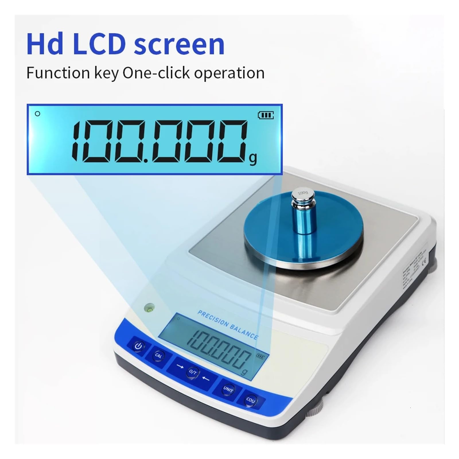 Balanza electrónica de 500G y 0.001G, balanza analítica de alta precisión, báscula de pesaje de joyería for laboratorio y cocina con parabrisas Uso multifunción