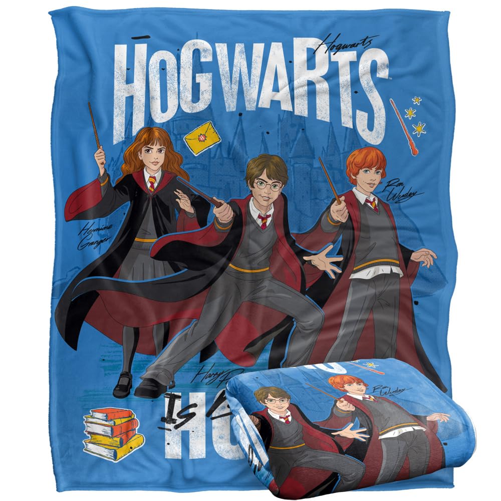 Harry Potter Hogwarts Blanket - 152 x 127 cm - 300 GSM - White