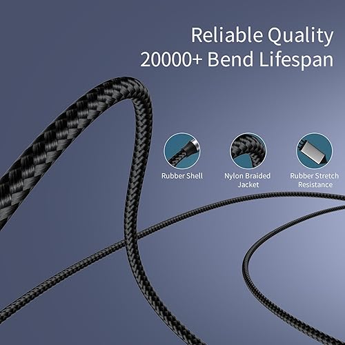 Miniatura 4 de Cable divisor de cable en Y estéreo mono TS de 0.138 in 18 pulgadas a doble 0.250 in 14 pulgadas para smartphone, computadora, reproductor de CD,