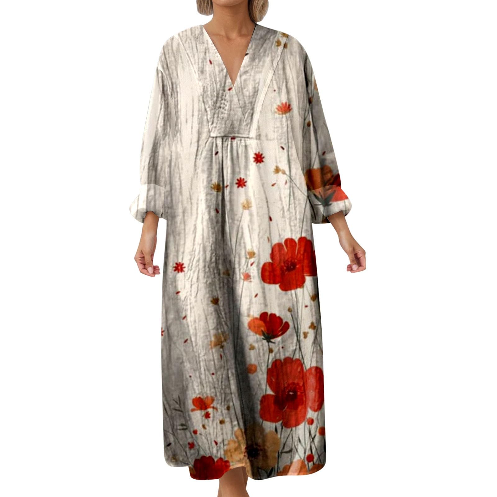 2026 décontractée à imprimé Floral pour Femme Manches Longues Style bohème Longueur Coupe et Ample idéale Quotidien Printemps été Automne Confortable élégante Parfaite Tenue décontractée