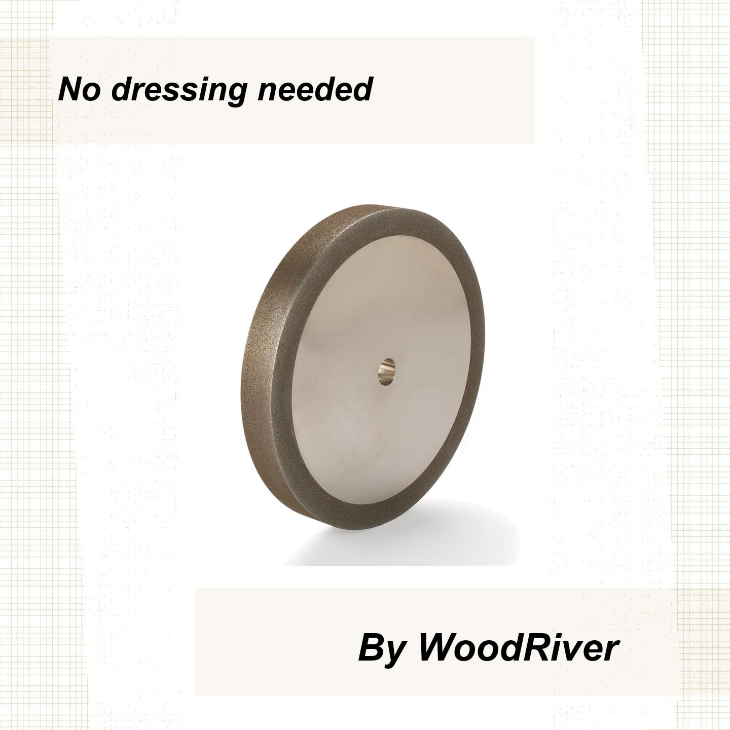 Woodriver 180-Grit CBN Grinding Wheel, 8"X 1" for Grinders with A 5/8" Arbor