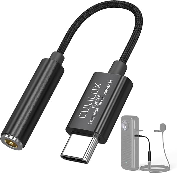 Adaptador de micrófono Cubilux para Insta360 X4