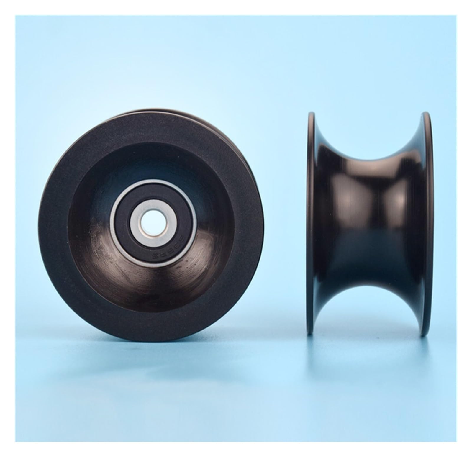 Bloque de rueda de polea con ranura de 4 piezas, rodillo en U de 30 mm for pista de 6 * 54, plástico duradero con diámetro de 25 mm, rodamientos de acero inoxidable lisos
