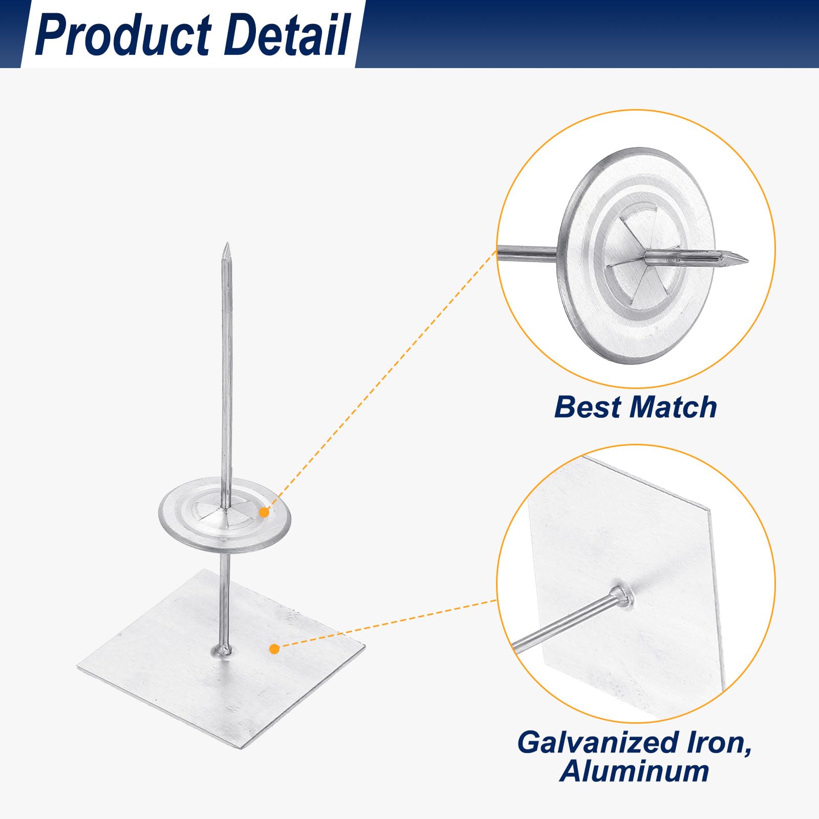 PATIKIL 120mm Self Stick Insulation Pins - Image 3