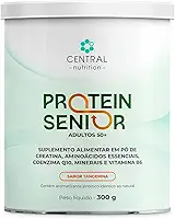 Protein Senior Adultos 50+ - Creatina + Aminoácidos + Coenzima Q10 - Sabor Tangerina 300g - Central Nutrition