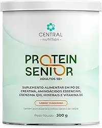 Protein Senior Adultos 50+ - Creatina + Aminoácidos + Coenzima Q10 - Sabor Tangerina 300g - Central Nutrition