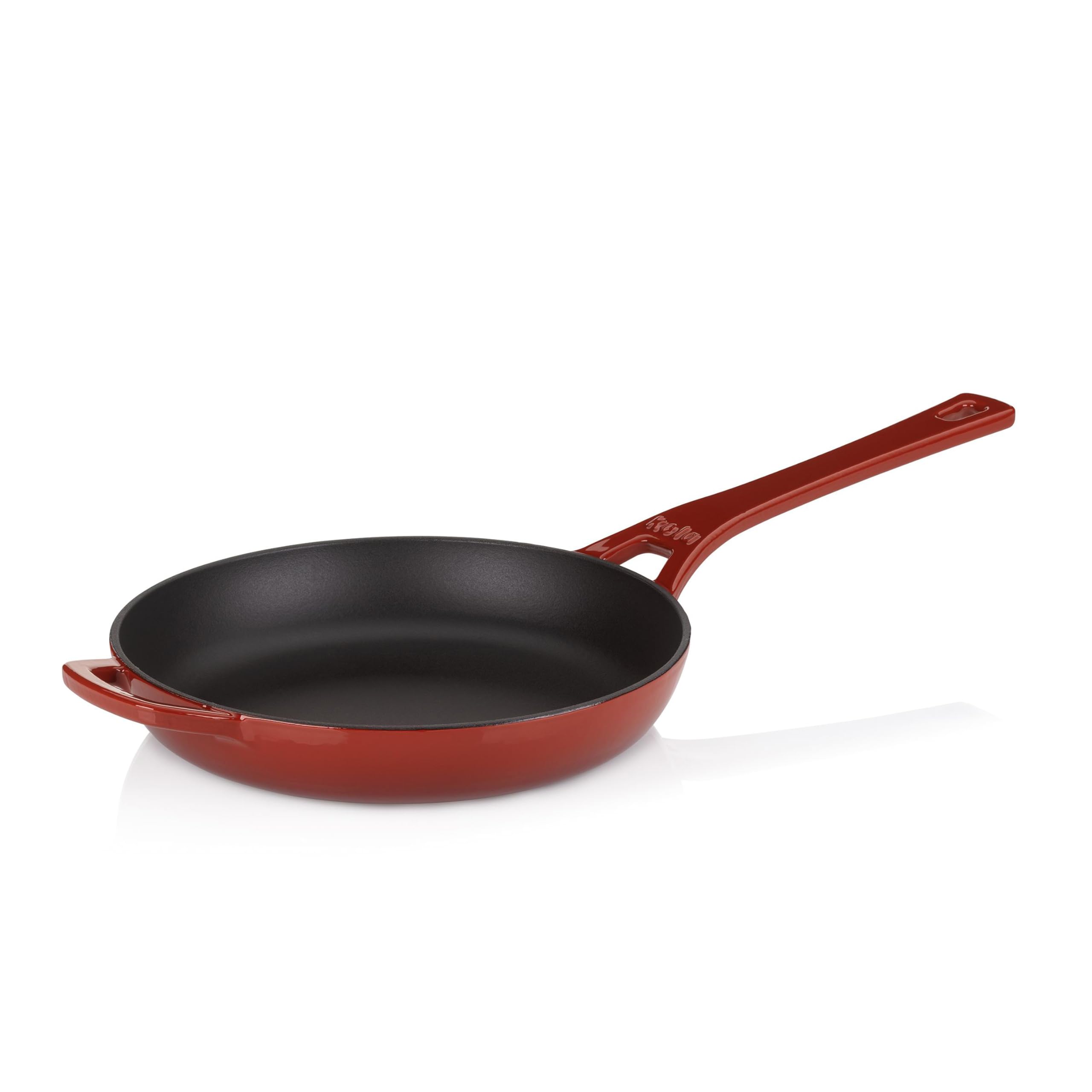 kela Gusseisen Bratpfanne 28 cm CALIDO, Bratpfanne Induktion, emailliert, Induktionspfanne, hitzebeständig bis 300°C, rot