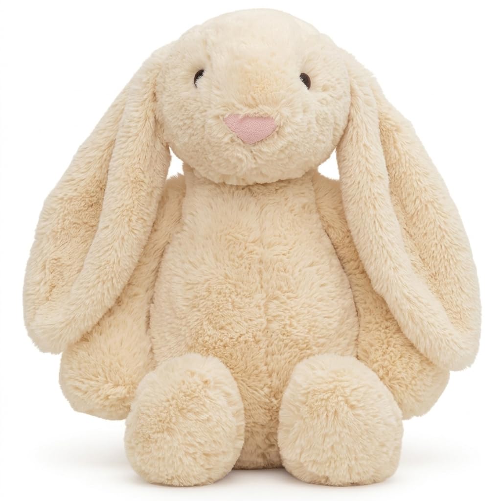 Cream Bunny Plush Soft Toy 40 CM, Ultra Soft Stuffed Bunny Rabbit Teddy for Kids, Cute Cuddly Plush Animal for Boys & Girls, Birthday Gift & Room Decor-image-4