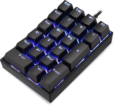 MOTOSPEED K23 Mechanical Numeric Keypad Red Switch Wired 21 Keys Mini Numpad Portable Gaming Keypad Extended Layout for Cashier
