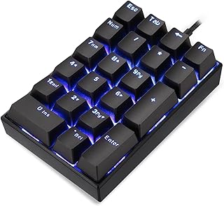 MOTOSPEED K23 Mechanical Numeric Keypad Red Switch Wired 21 Keys Mini Numpad Portable Gaming Keypad Extended Layout for Ca... Price In India