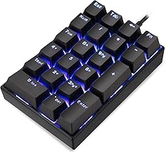 MOTOSPEED K23 Mechanical Numeric Keypad Red Switch Wired 21 Keys Mini Numpad Portable Gaming Keypad Extended Layout for Cashier - MOTOSPEED keyboard Numpad