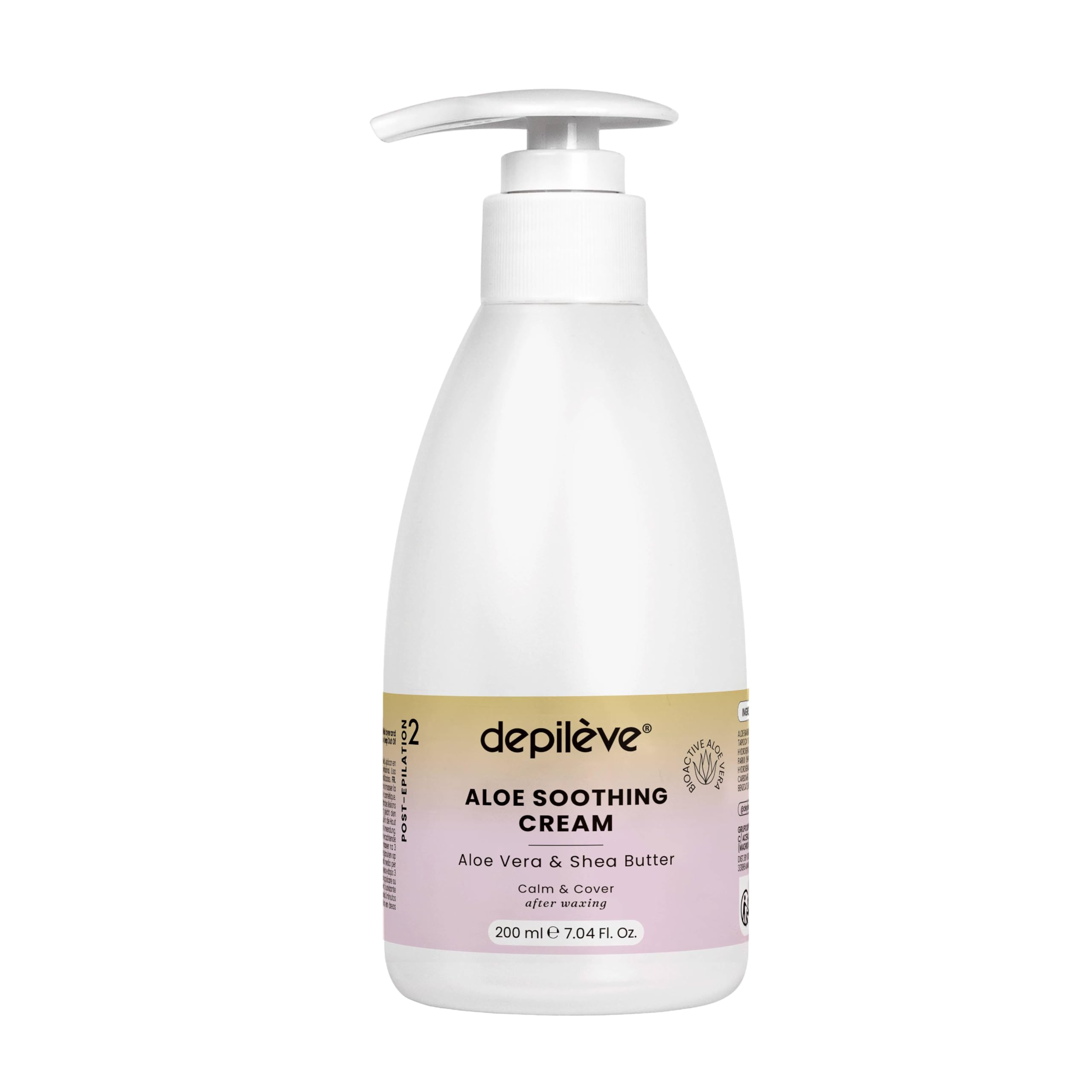 Depileve Soothing Cream - Post Wax with Aloe Vera & Shea Butter, 6.76 fl oz