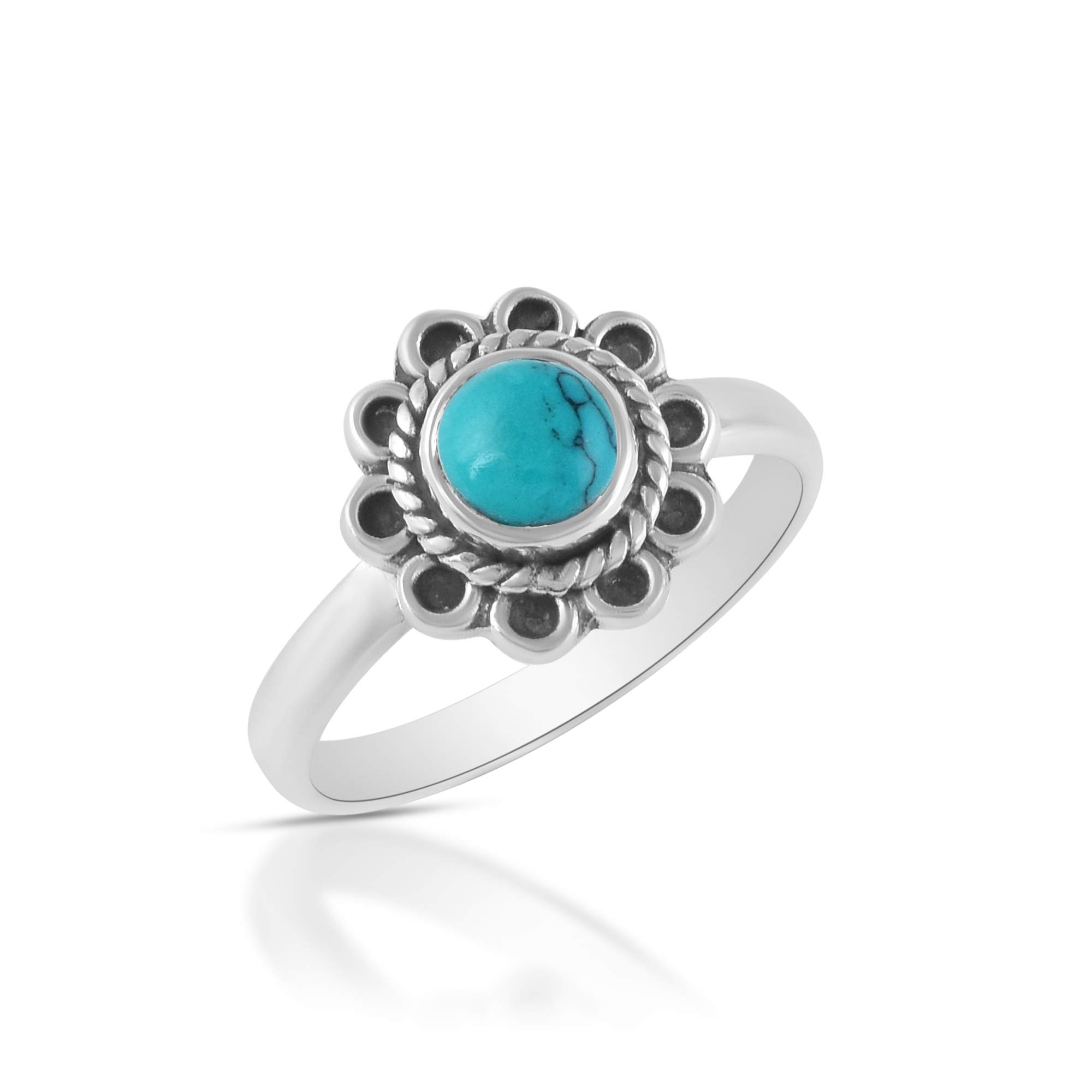 silverrazzi 925 Sterling Silver Turquoise Statement Ring | Ring for Women and Girls-picture-18