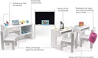Vista 6 de Playtime by Eimmie Muebles para muñecas de 18 pulgadas (juego completo de aula)