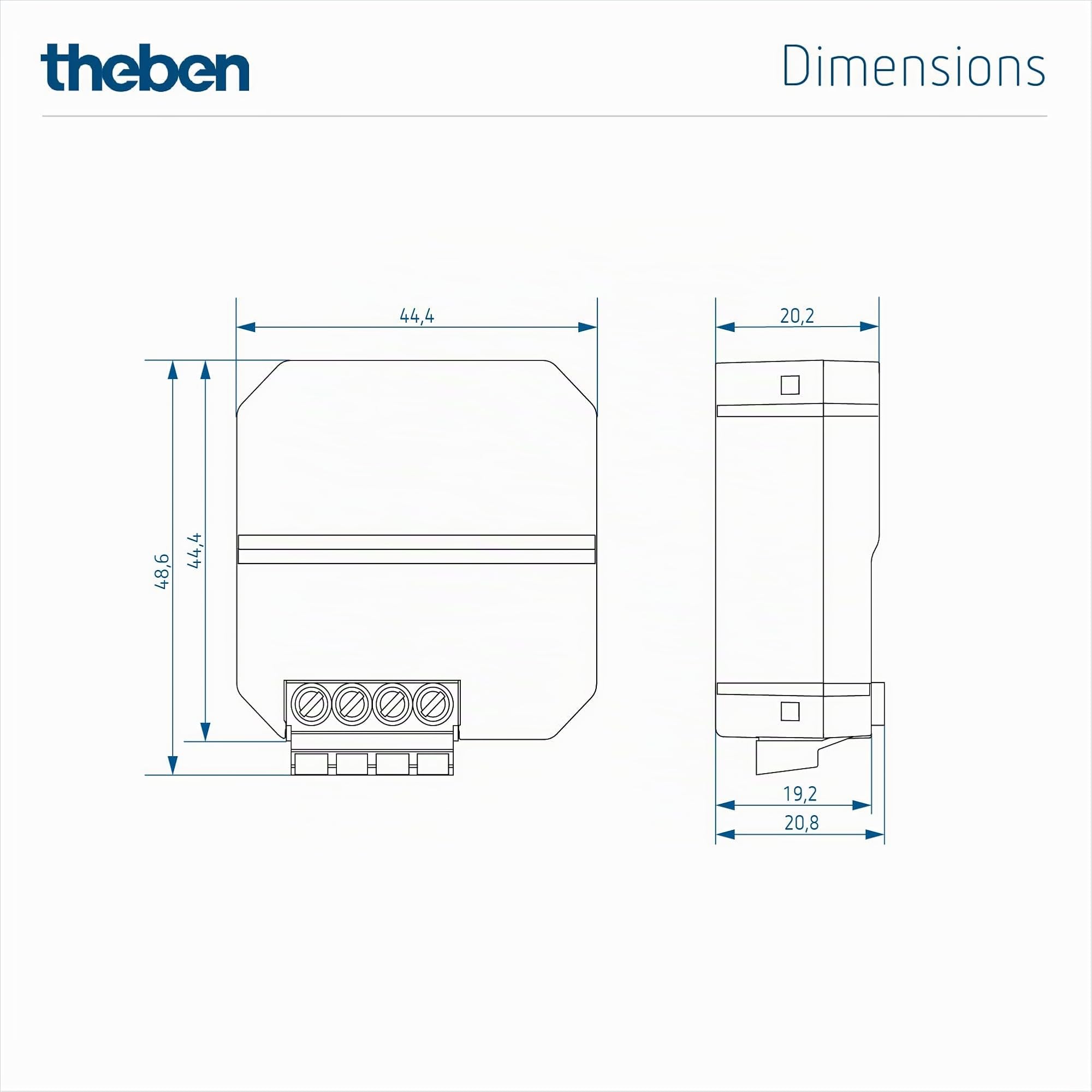 Theben 5450130 DIMAX 545 plus P variateur universel R/L/C 250 W LED
