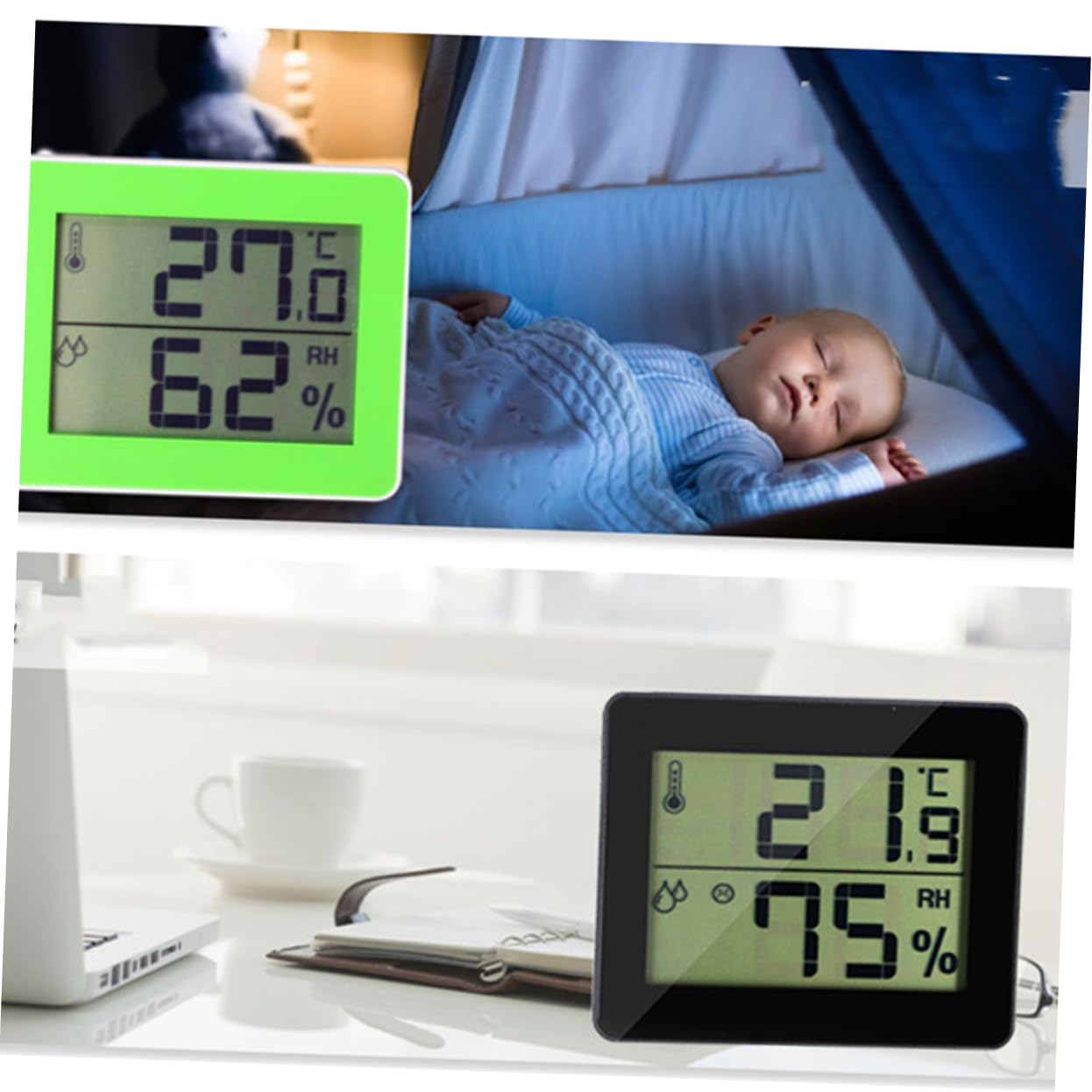 BESPORTBLE 3 Pièces 2 1 Thermomètre Intérieur Hygromètre Chambre De Bébé