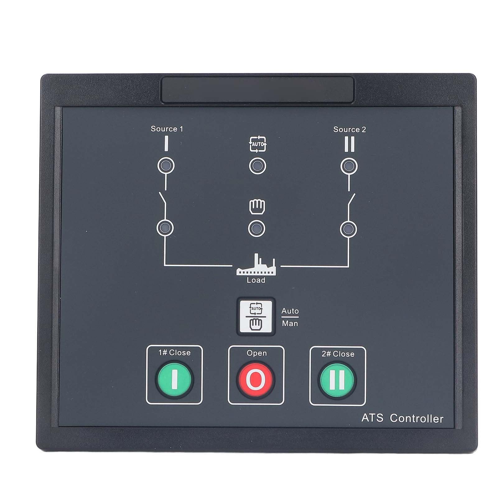 Aramox Controlador de Generador Generador ABS Controlador ATS AC170 a 277V Pantalla LCD Retroiluminada IP65 Conmutación de Potencia Dual para Paneles de Grupo Electrógeno Sistemas de Transferencia y