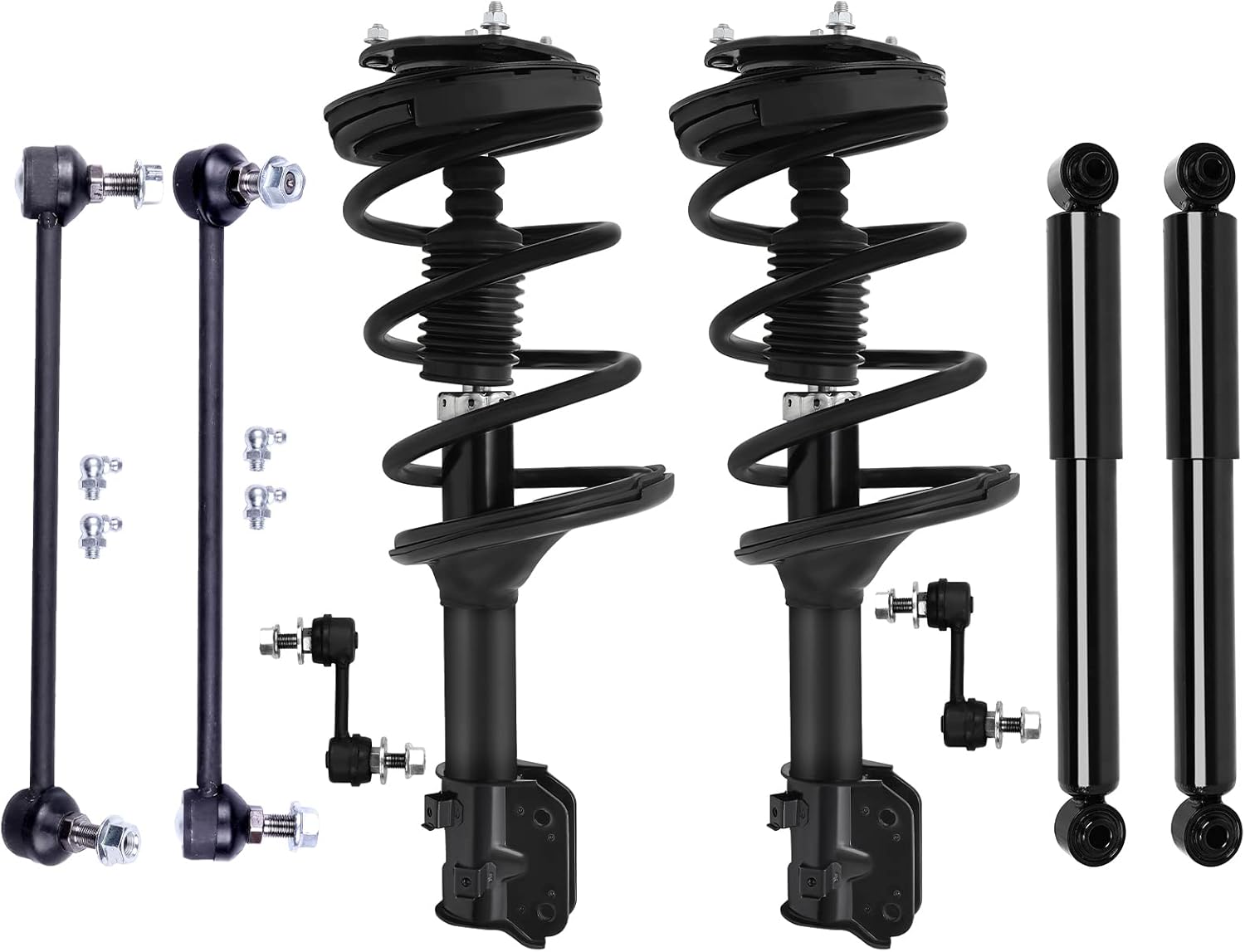 Struts Shock suspension kit for Hyundai Entourage 2007 2008,for Kia Sedona 2006 2007 2008 2009 2010 2011 2012 2014 Complete Struts Assembly,Shock absorber,Stabilizer Bar Link Kit, 8 Pcs