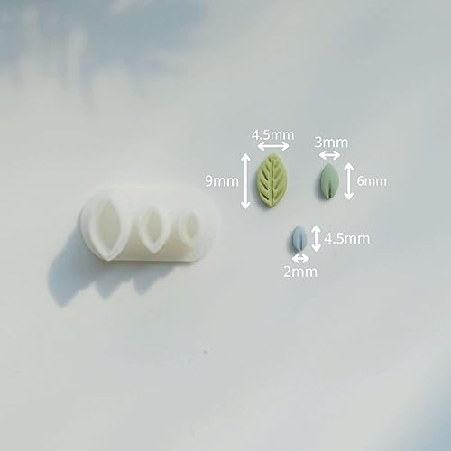 Miniatura 3 de Cortadores de arcilla polimérica  Mini cortadores de arcilla para la fabricación de aretes de arcilla polimérica, 5 formas de micro flores y hojas