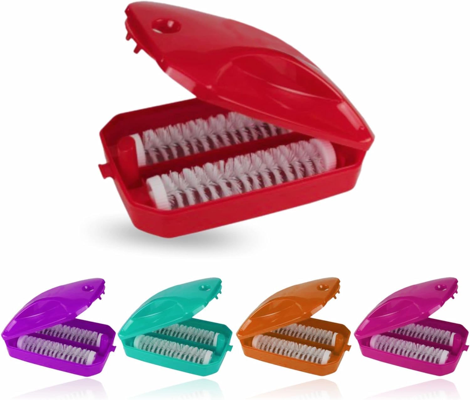 Plastic Handheld Carpet 2 Roller Cleaning Brush with Dust Crumb Collector for Carpets, Car Seats, Table Linen, Sofas Curtains, Mats Multicolor (Pack of 1)-image-48