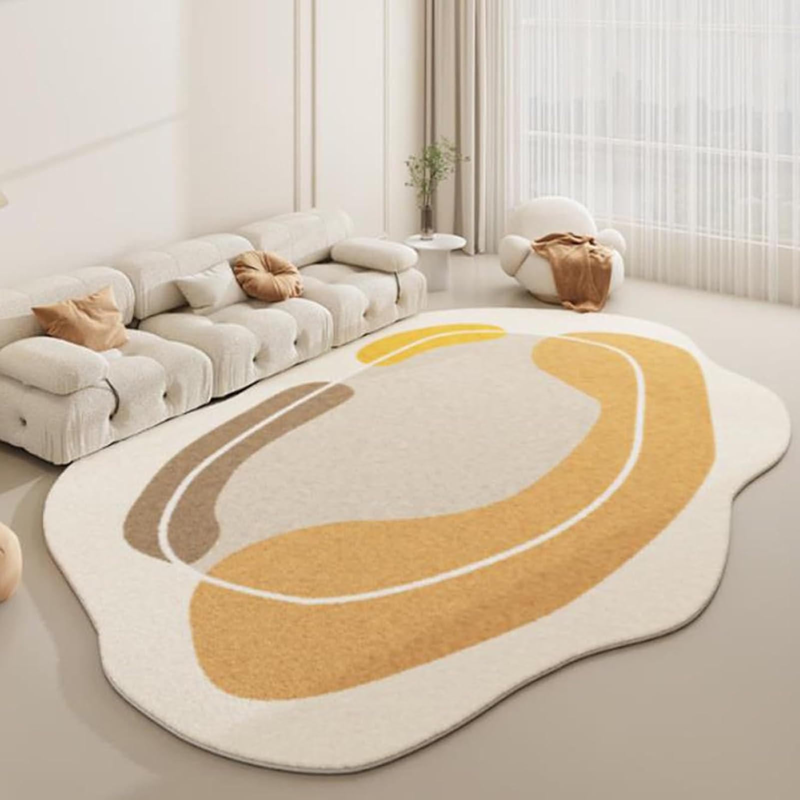 Tapis lavable pour salle à manger éliminant les glissades et abstrait
