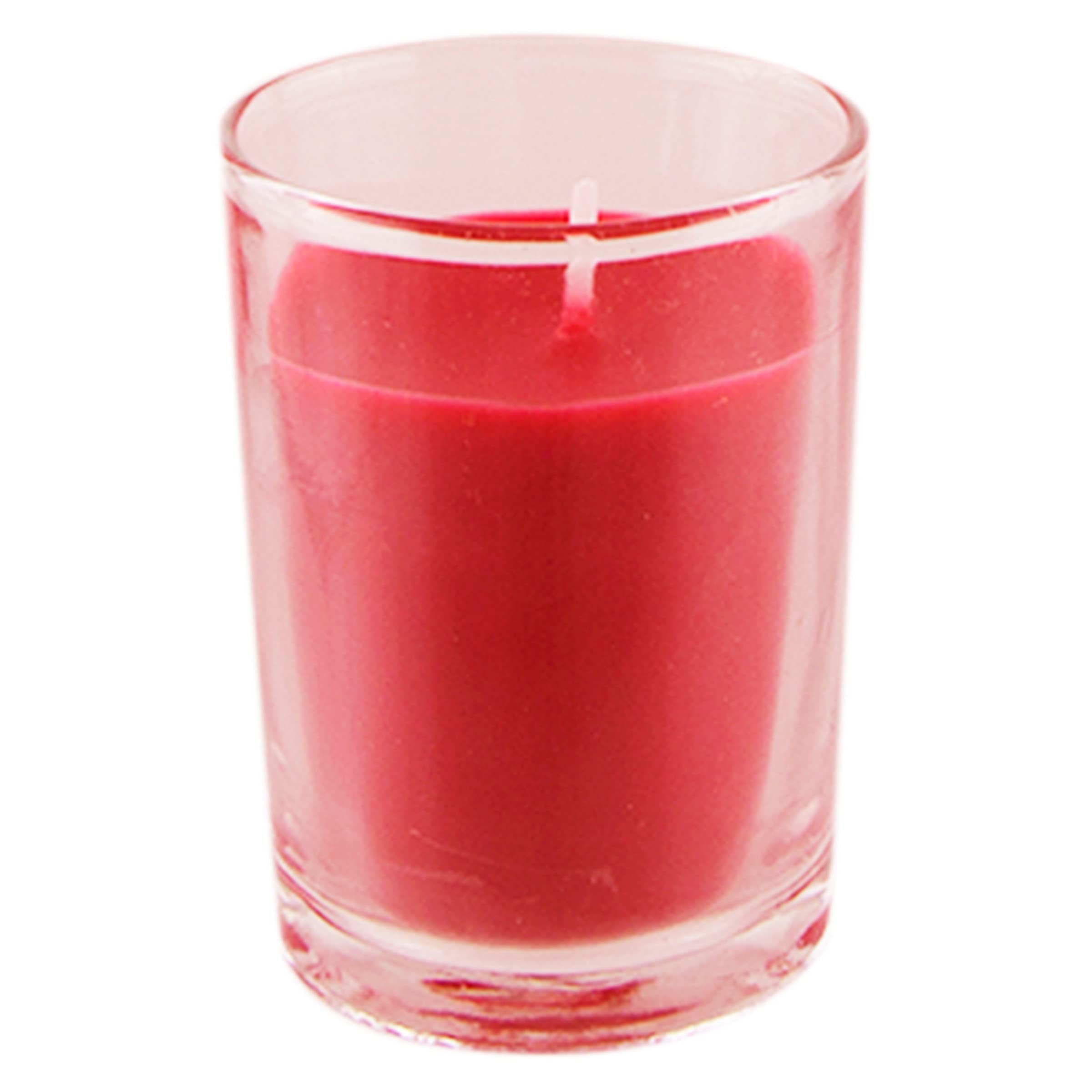 Mega Candles 12 pcs Unscented Glass Red Container Candle, Votive Candles 12 Hour Burn Time 2 Inch x 2.5 Inch, Home Décor, Wedding Receptions, Baby Showers, Birthdays, Celebrations, Meditations
