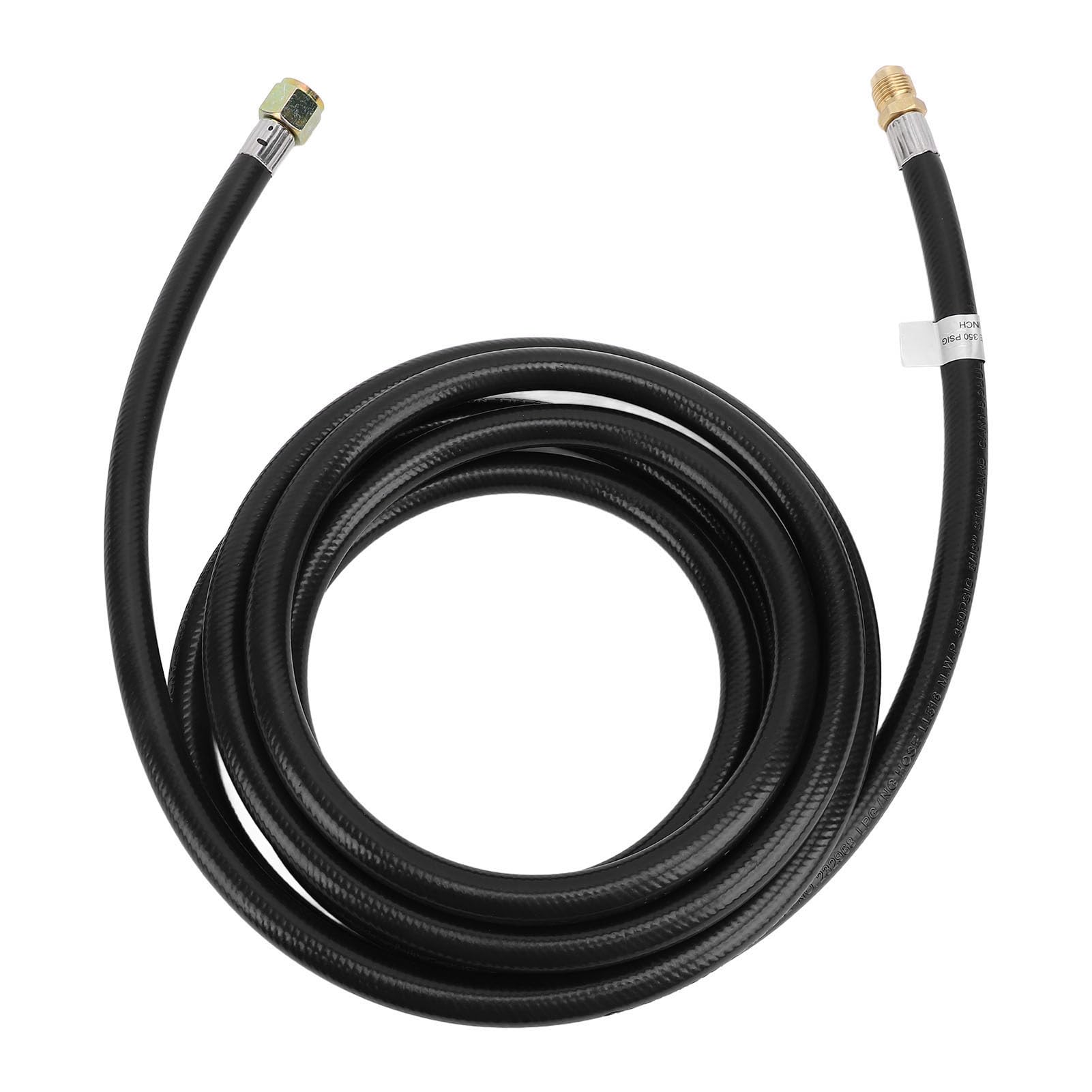 ZASCHMOY 12FT Extension Hose for Gas Grill RV – Flexible Precise 3/8 Inch Female Flare x 3/8 Inch Male Flare Fittings Premium Rubber