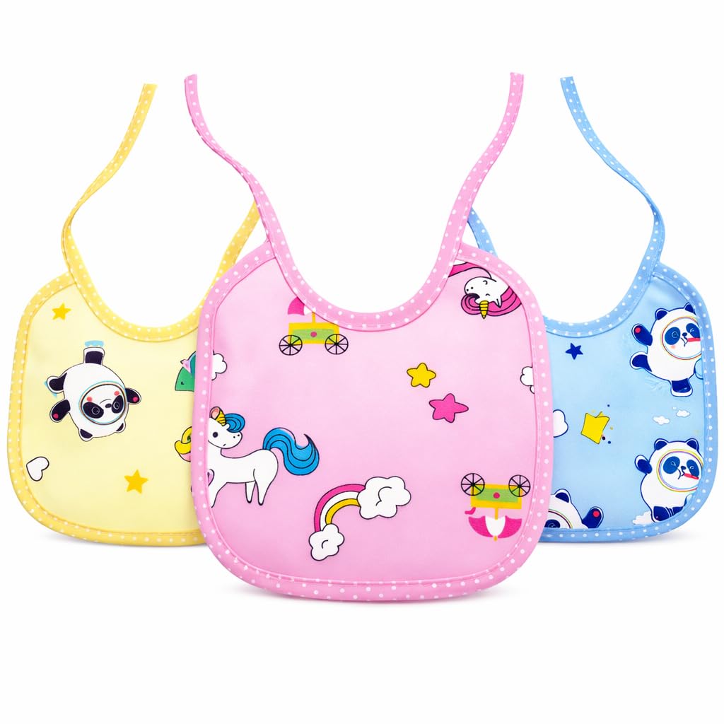 Baby Organic Cotton Bibs Soft Absorbent Drool Printed Adjustable Knot Tie Breathable Muslin Dribble Teething Feeding Food Aprons Everyday Use For 0 To 12 Months-image-36