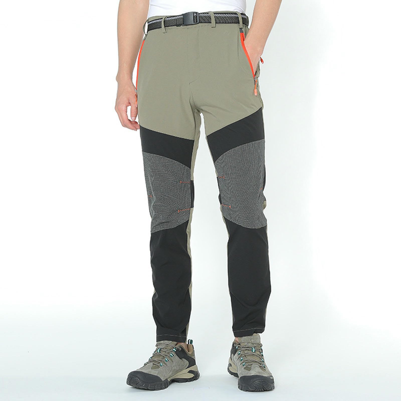 Pantaloni da Esterno di Grandi Dimensioni per Uomini E Donne Casual Giuntura A Tre Resistenti-Khaki Femmina-m