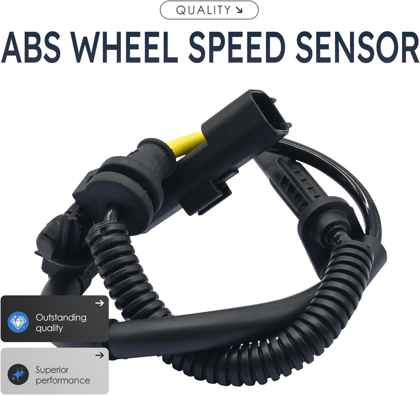 2Pcs Rear Left and Right Abs Wheel Speed Sensor Compatible with Ford Continental Edge Fusion Mkx Mkz Dg9Z2C190B Als2594 AWD W/Automated Parking Assist 13 14 15 16 17 18 2013 2014 2015 2016 2017 2018