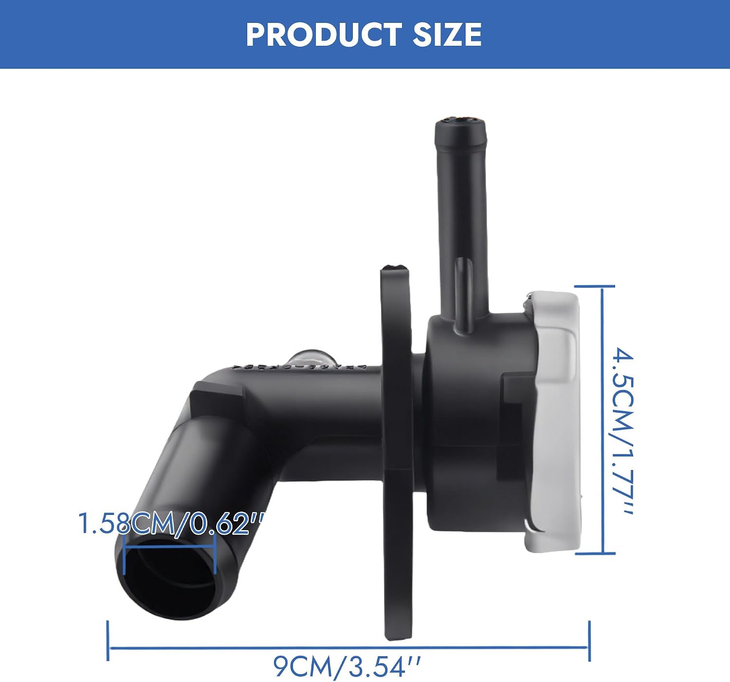 Radiator Filler Neck & Coolant Filler Neck with Sealed Cap - Compatible with Mazda 5 2.3L L4 (2006-2010) Replaces OEM LFB7-15-17YA Upper Radiator Coolant Water Pipe Durable Plastic Replacement Part