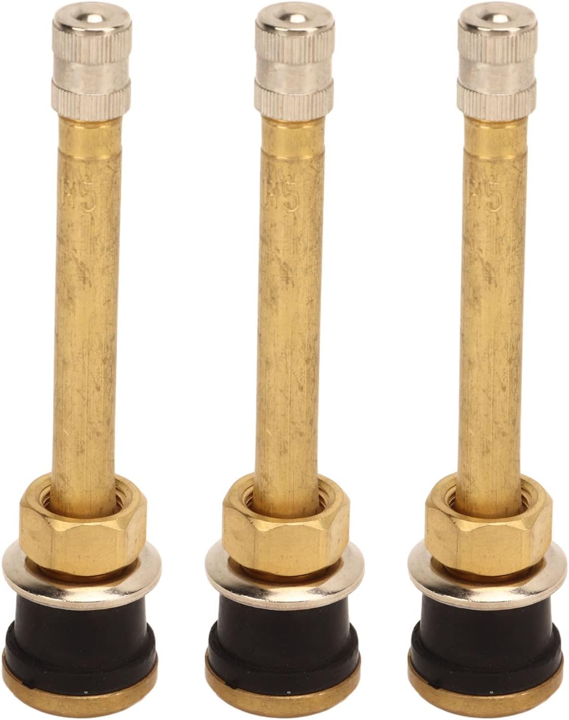 20PCS Truck Clamp in Valve Stem, Brass Tubeless Tire Valve for Trucks Buses, 3-1/8in TR570 Replacement with Strong Clamping Force for 0.625in Valve Hole